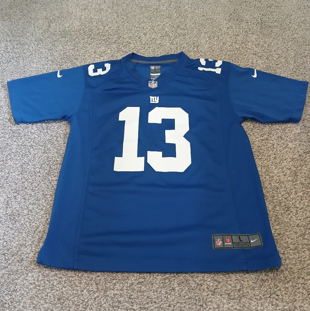 Nike On Field New York Giants Odell Beckham Jr #13  NFL Jersey Boys Size Large